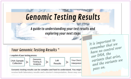 image of genetic results e-booklet