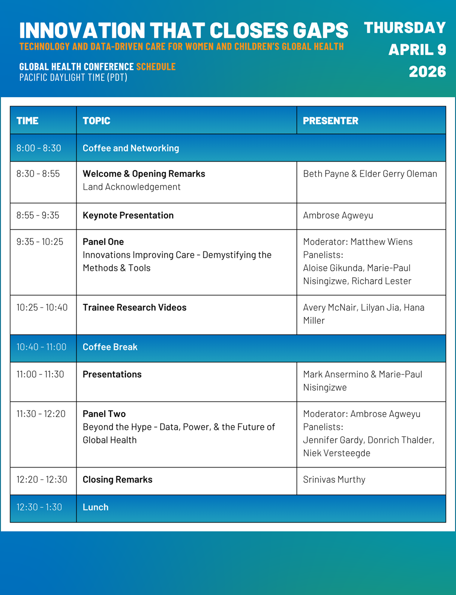 Global Health Conference 2026 agenda