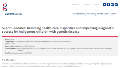 Genome Canada story - Silent Genomes