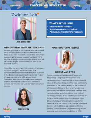 Zwicker Lab Newsletter - March 2025