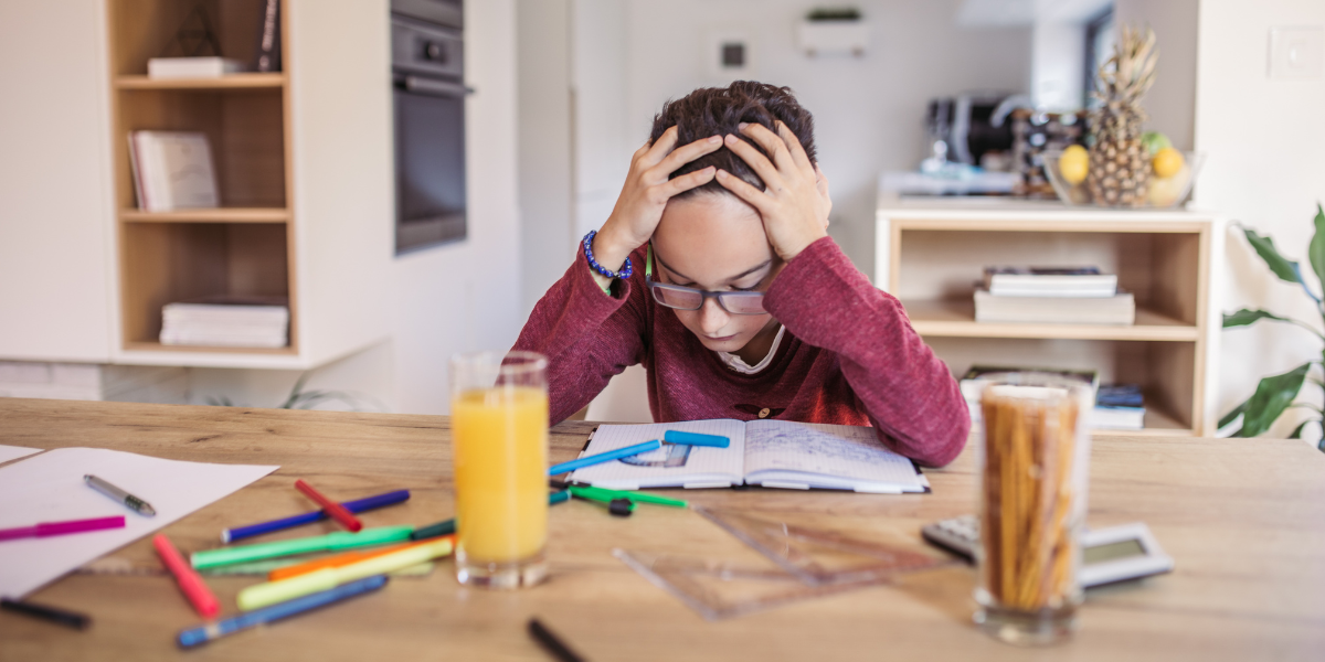 Child doing homework