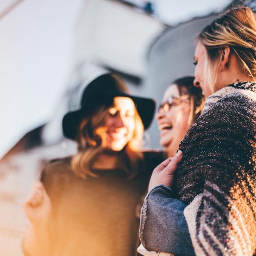 Group of people smiling