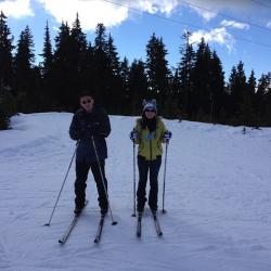 Anthony and Tina at the Turvey lab ski trip; Cypress Mountain - 2014