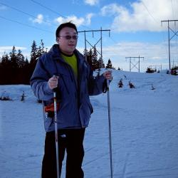 Shane Fung at the Turvey Lab ski trip; Cypress Mountain - 2014