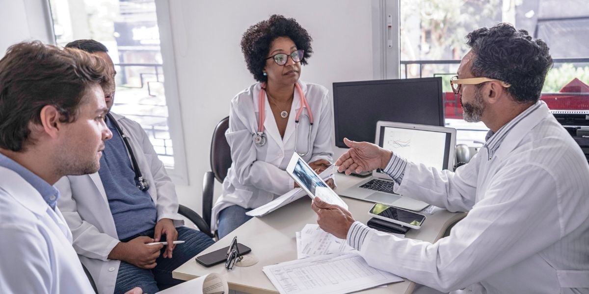 Group of clinicians in a meeting